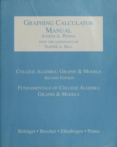 Tapa de Graphing calculator manual