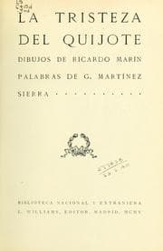 Tapa de La tristeza del Quijote