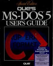 Tapa de Que's MS-DOS 5 user's guide