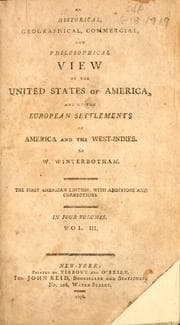 Tapa de An historical, geographical, commercial, and philosophical view of the United States of America, and of the European settlements in America and the West-Indies