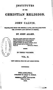 Tapa de Institutes of the Christian religion