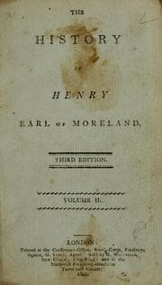Tapa de The history of Henry, Earl of Moreland