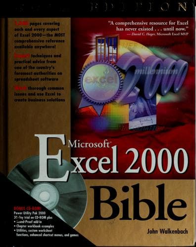 Tapa de Microsoft Excel 2000 Bible