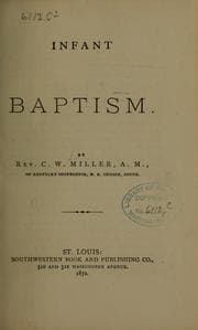 Tapa de Infant baptism, scriptural and reasonable ...