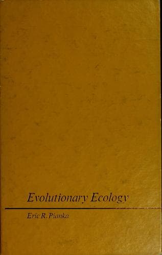 Tapa de Evolutionary ecology