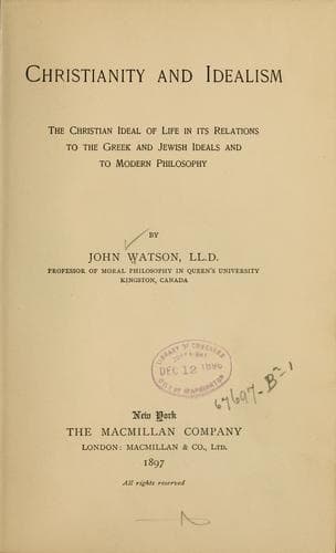 Tapa de Christianity and idealism