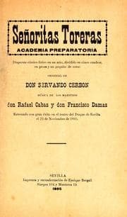 Tapa de Señoritas toreras academia preparatoria