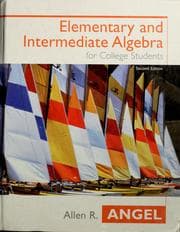 Tapa de Elementary and intermediate algebra for college students