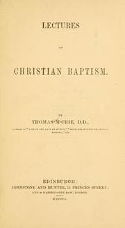 Tapa de Lectures on Christian baptism