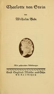 Tapa de Charlotte von Stein