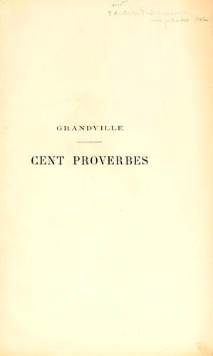 Tapa de Cent proverbes