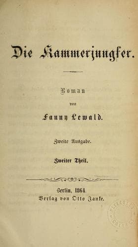 Tapa de Die Kammerjungfer