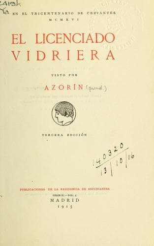 Tapa de El licendiado Vidriera
