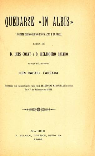Tapa de Quedarse "in albis"