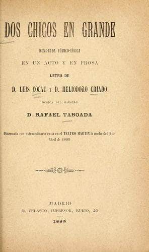 Tapa de Dos chicos en grande