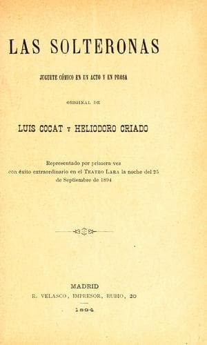 Tapa de Las solteronas