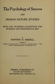 Tapa de The psychology of success and human nature studies