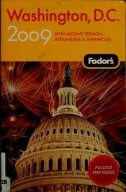 Tapa de Fodor's 2009 Washington, D.C.