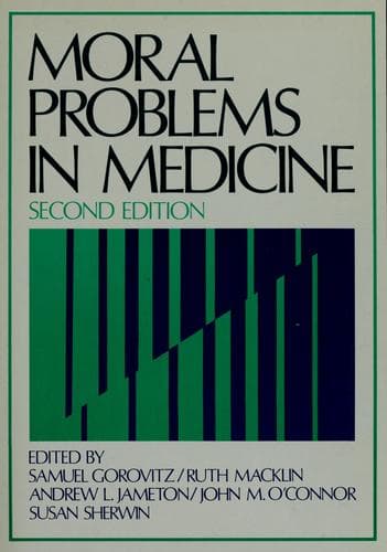 Tapa de Moral problems in medicine