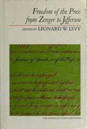 Tapa de Freedom of the press from Zenger to Jefferson