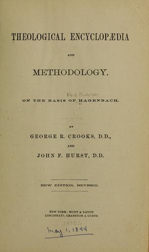 Tapa de Theological encyclopædia and methodology