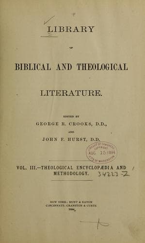 Tapa de Theological encyclopædia and methodology