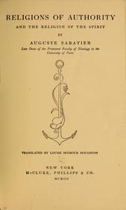 Tapa de Religions of authority and the religion of the spirit