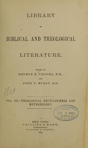 Tapa de Theological encyclopædia and methodology
