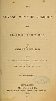 Tapa de The advancement of religion the claim of the times ...
