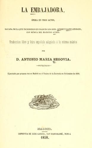 Tapa de La embajadora