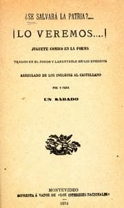 Tapa de ?Se salvará la patria?-- !Lo veremos!--