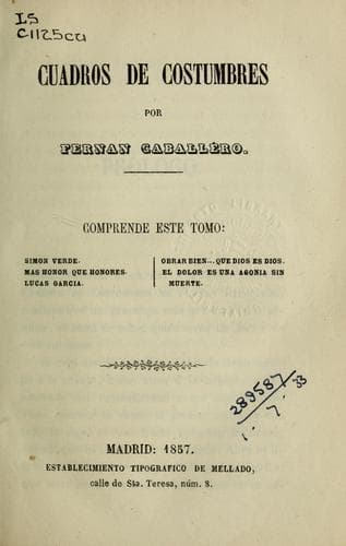 Tapa de Cuadros de costumbres