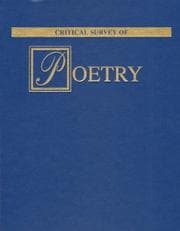 Tapa de Critical survey of poetry