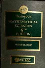 Tapa de CRC handbook of mathematical sciences