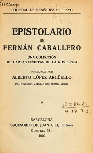 Tapa de Epistolario