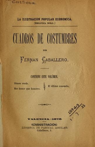Tapa de Cuadros de costumbres