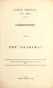 Tapa de Correspondence respecting the "Alabama."