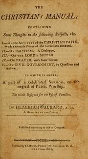 Tapa de The Christian's manual
