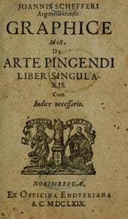 Tapa de Joannis Schefferi argentoratensis Graphice, id est, De arte pingendi liber singularis