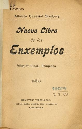 Tapa de Nuevo libro de los enxemplos