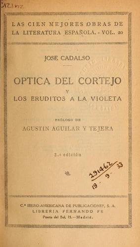 Tapa de Óptica del cortejo