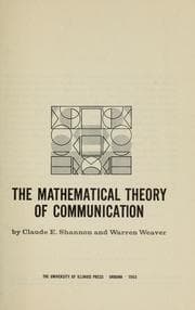 Tapa de The mathematical theory of communication