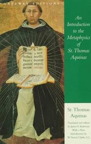 Tapa de An introduction to the metaphysics of St. Thomas Aquinas