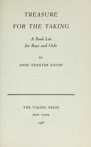 Tapa de Treasure for the taking, a book list for boys and girls