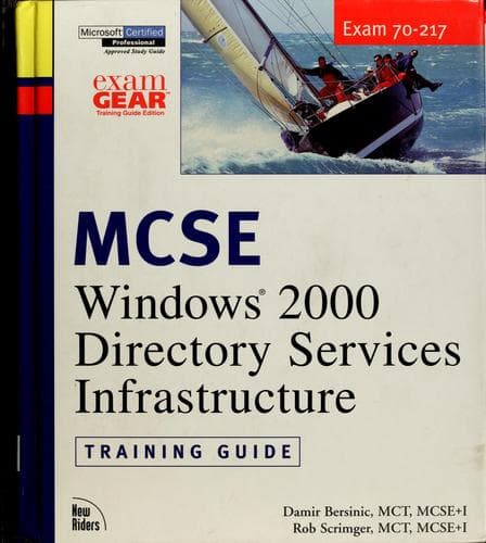 Tapa de MCSE Windows 2000 directory services infrastructure