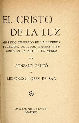 Tapa de El Cristo de la luz