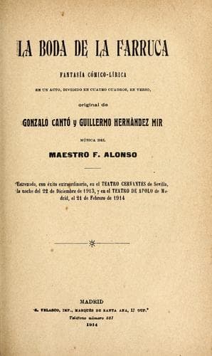 Tapa de La boda de la farruca