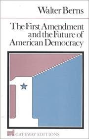 Tapa de The First amendment and the future of American democracy