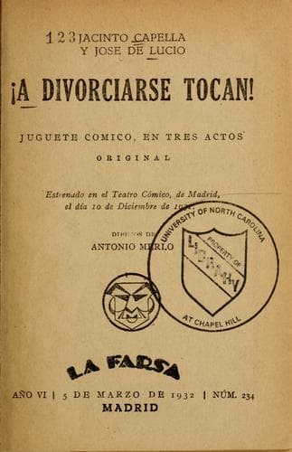 Tapa de !A divorciarse tocan!