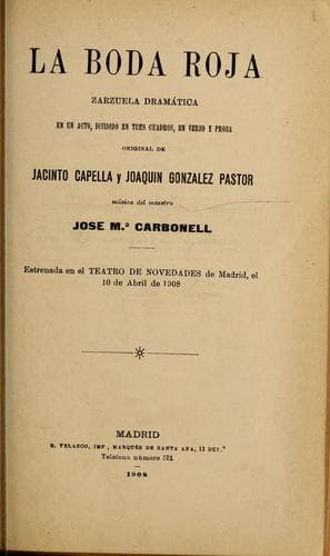 Tapa de La boda roja